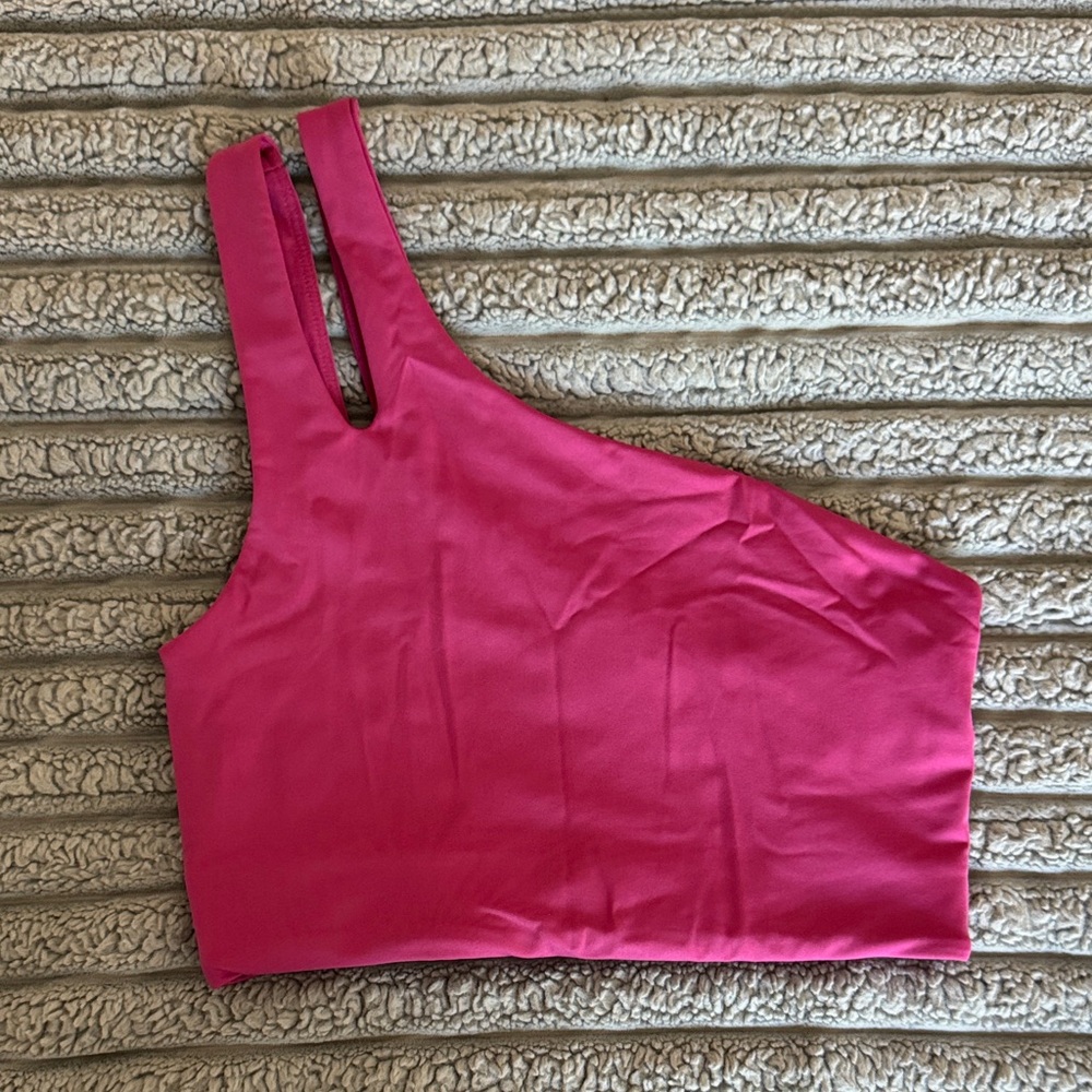 Fabletics Vibrant Pink Asymmetrical Crop Top